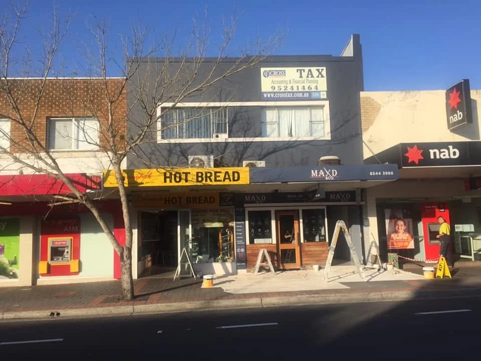 Repainted shopfront — street view